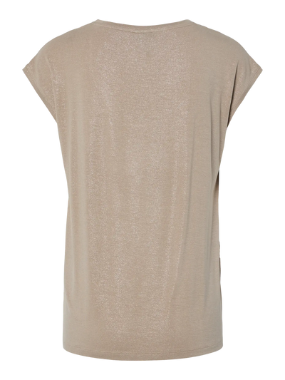 PcAlice Glitter Tee Greige