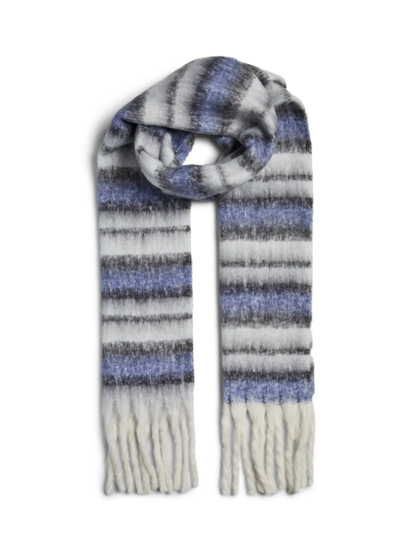 PcMarla Long Scarf Blue Stripes