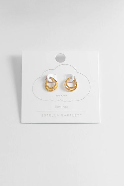 Double Twisted Hoops Gold