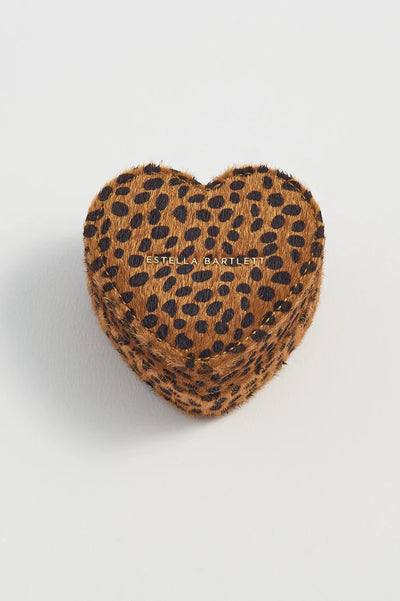 Jewellery Box Mini Heart Cheetah