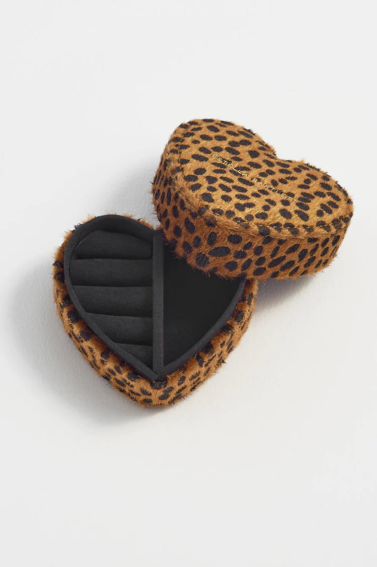 Jewellery Box Mini Heart Cheetah
