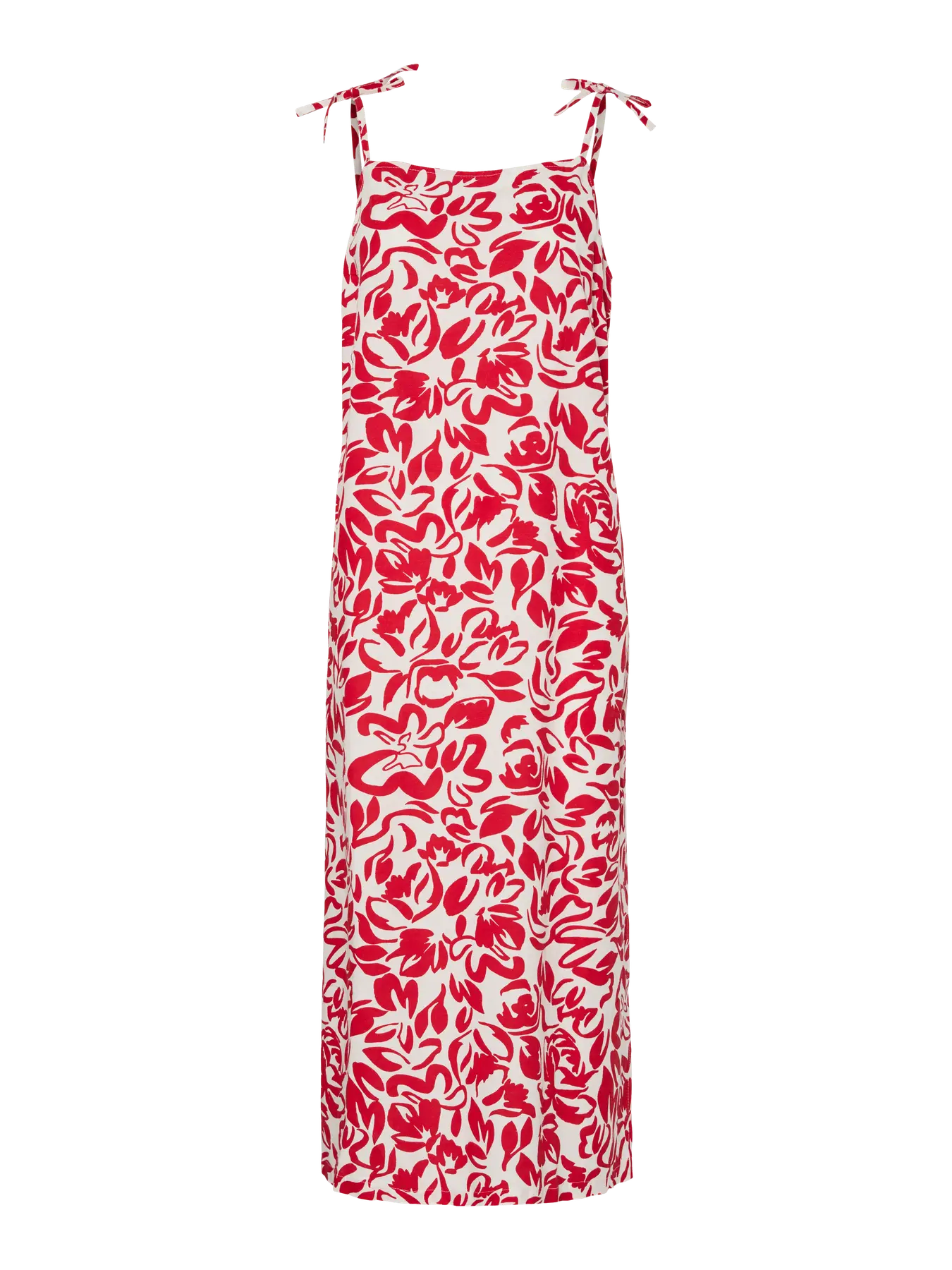 PcFae Strap Midi Dress Big Flower