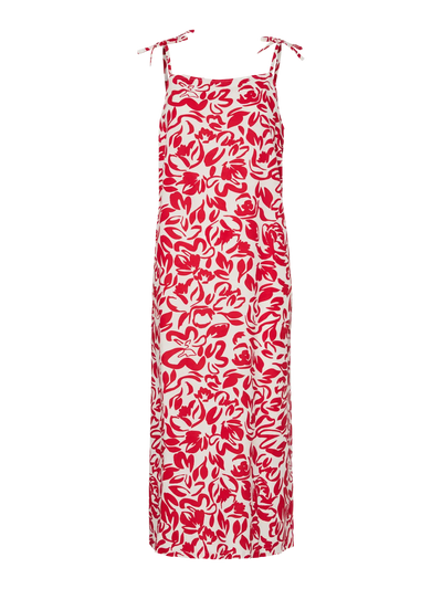 PcFae Strap Midi Dress Big Flower