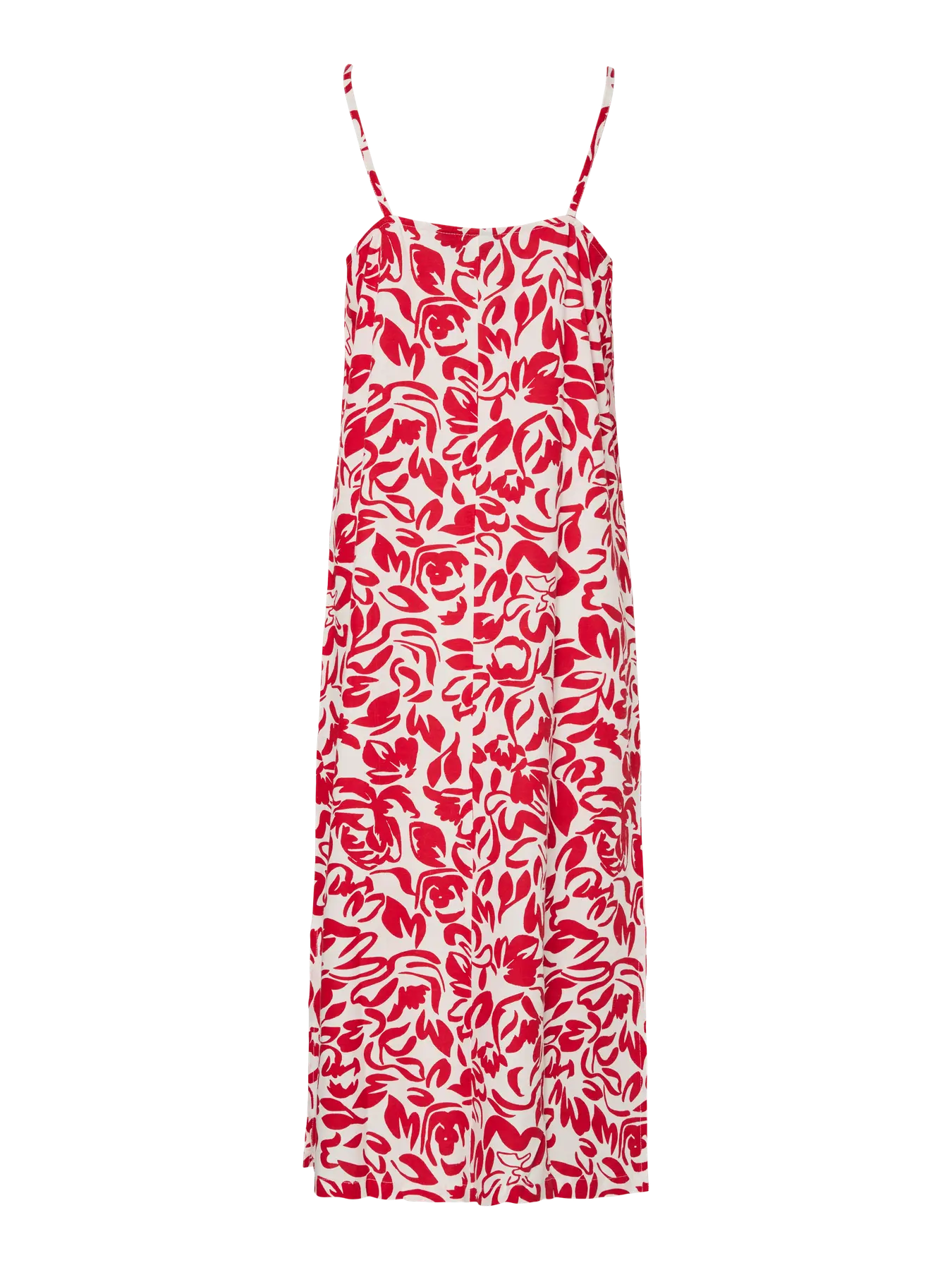 PcFae Strap Midi Dress Big Flower