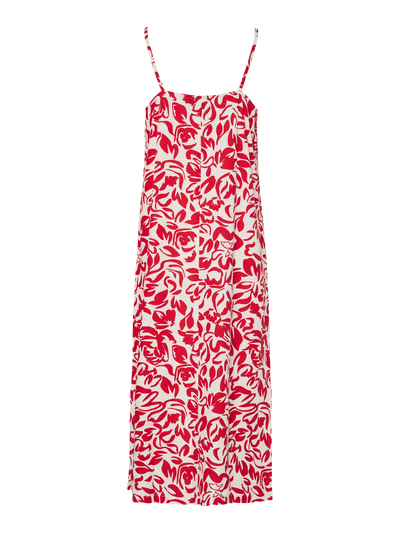 PcFae Strap Midi Dress Big Flower