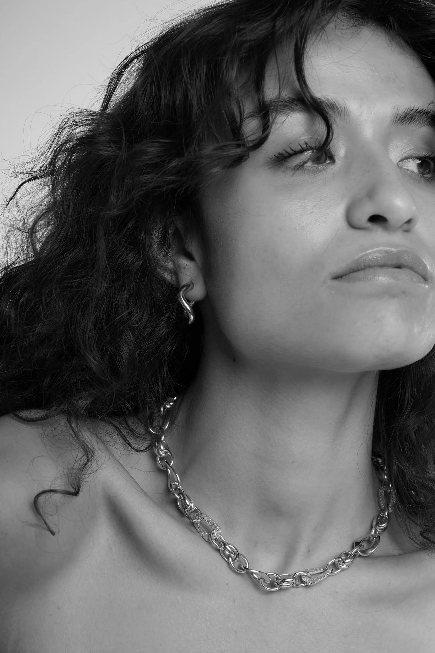 Tutti Wave Chain Necklace Silver