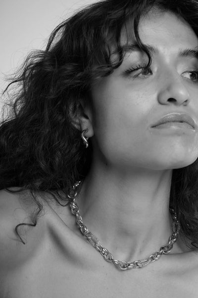 Tutti Wave Chain Necklace Silver