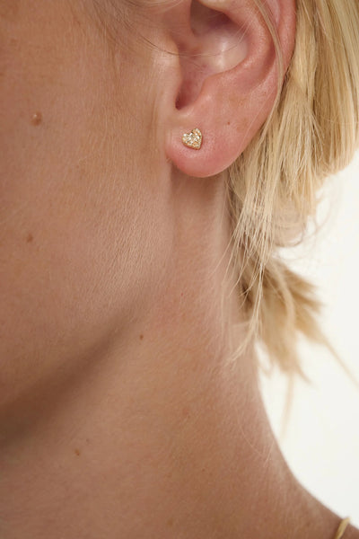 Tutti Pave Heart ER Gold