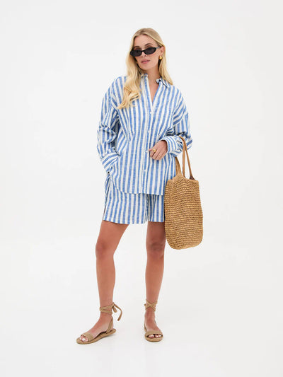 Tora Striped Shirt Blue