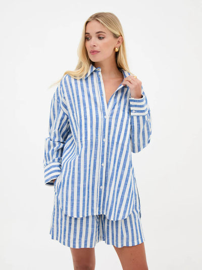 Tora Striped Shirt Blue