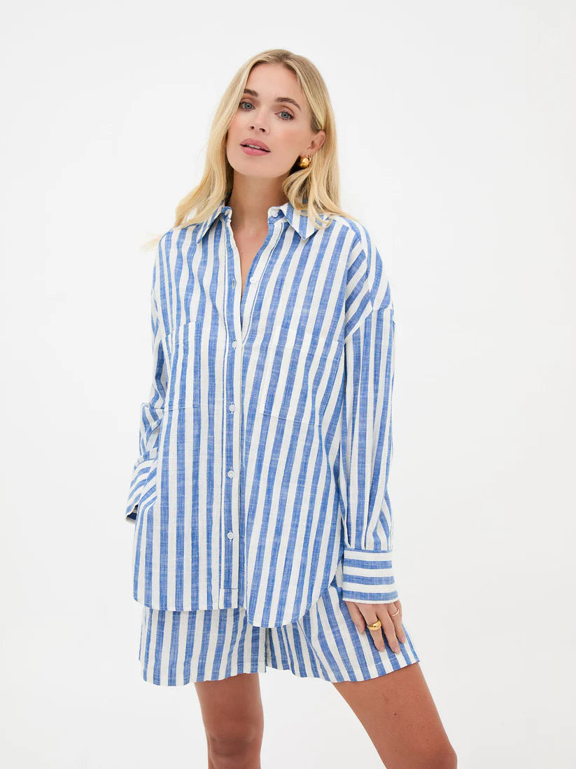 Tora Striped Shirt Blue