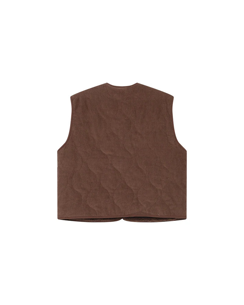 Seth Reversable Teddy Vest Chocolat