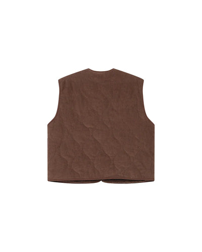 Seth Reversable Teddy Vest Chocolat
