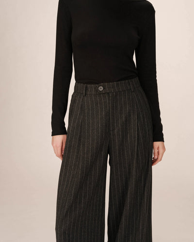 Senna Trousers Grey Pinstripe
