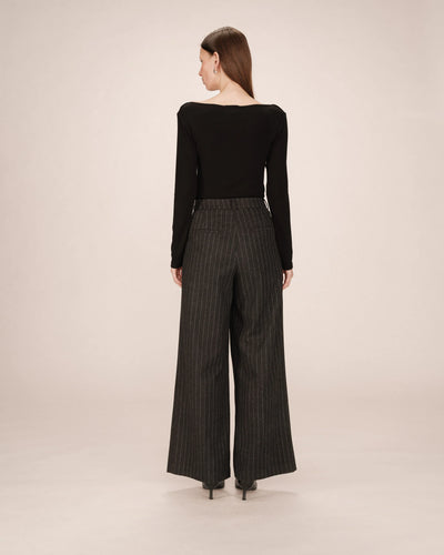 Senna Trousers Grey Pinstripe