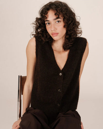 Santa Knit Vest Chocolat