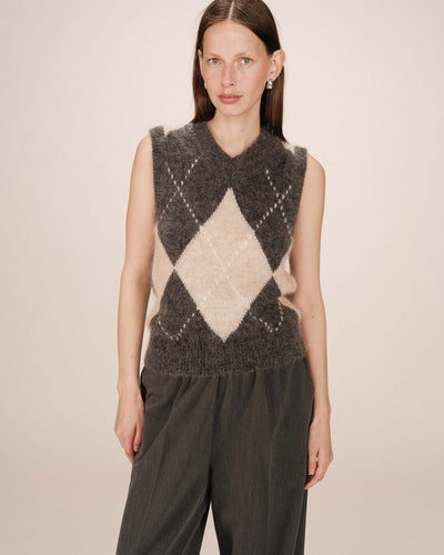 Salvo Knit Vest Anthracite