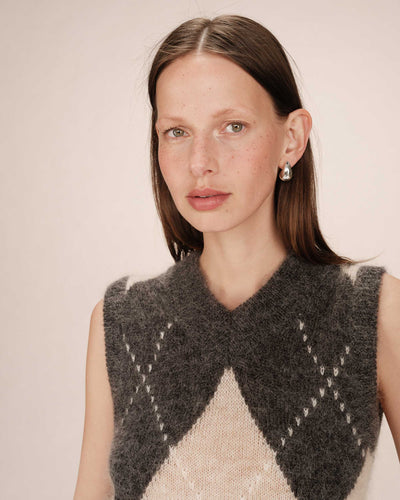 Salvo Knit Vest Anthracite