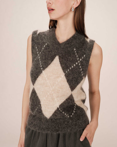 Salvo Knit Vest Anthracite