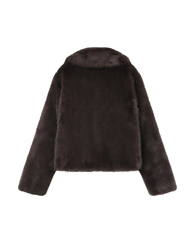 Shonna Faux Fur Jacket Chocolat