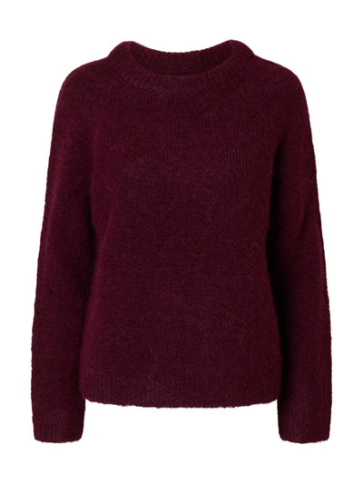 SlfGabella Knit Bow O-Neck Fig