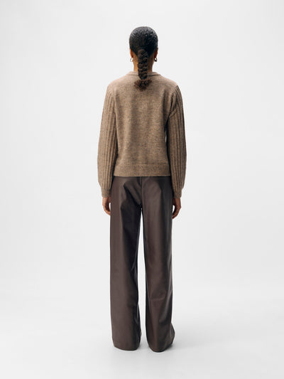 ObjMelba Trousers Seal Brown