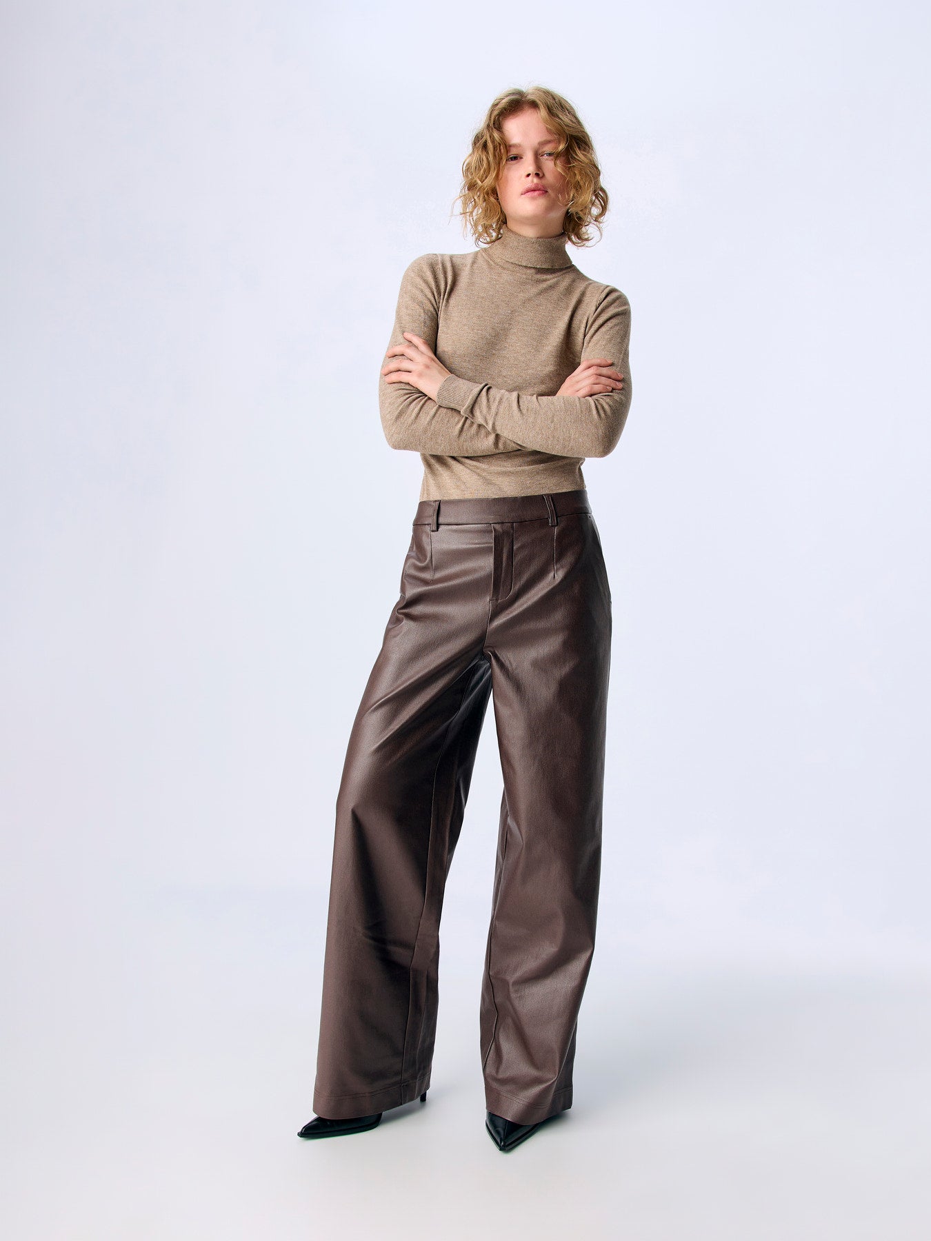 ObjMelba Trousers Seal Brown