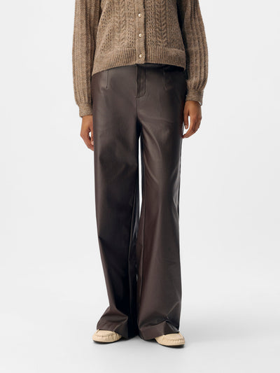 ObjMelba Trousers Seal Brown
