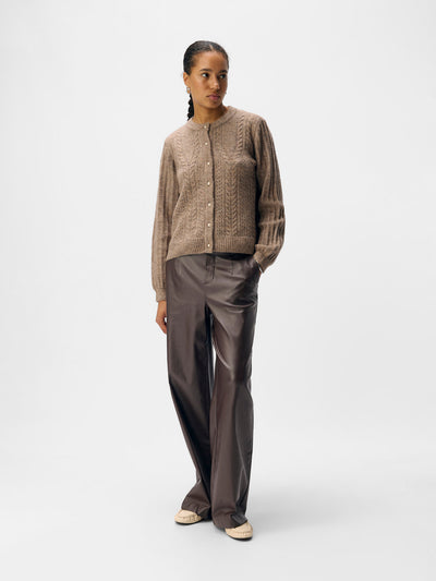 ObjMelba Trousers Seal Brown