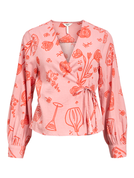 ObjSage Wrap Top Rose Elegance