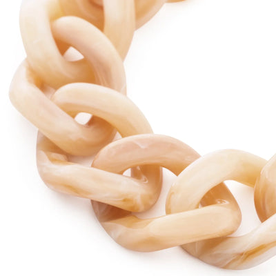 Flat Chain Bracelet Creme Brulee Marble