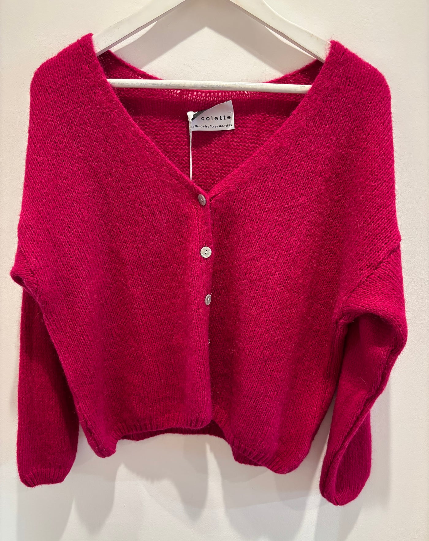 Mohair Cardigan - Plum