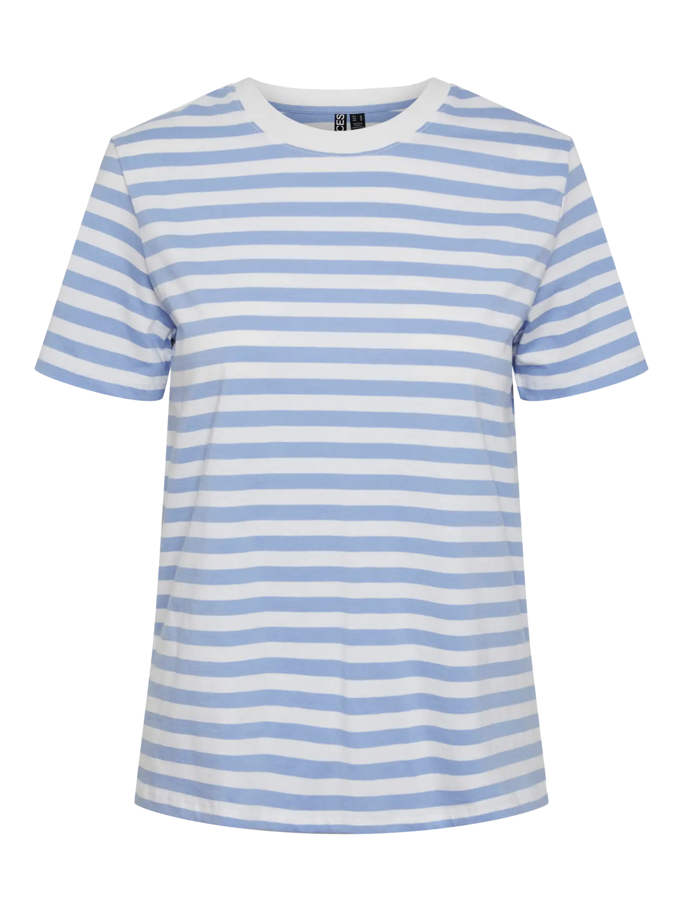 PcRia SS Bold Stripe Tee Cashmere Blue