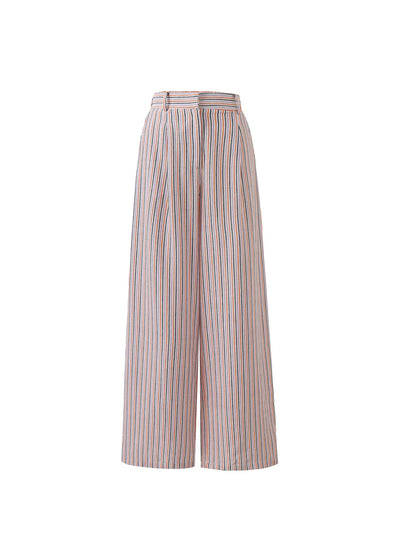 Nephelie Trousers Orange/Lilac Stripes
