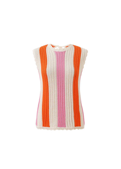 Clusia Knit Top Orange/Pink