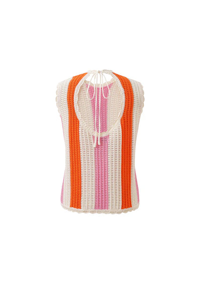 Clusia Knit Top Orange/Pink