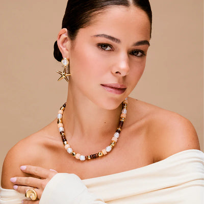 Mixed Bead & Pearl Necklace