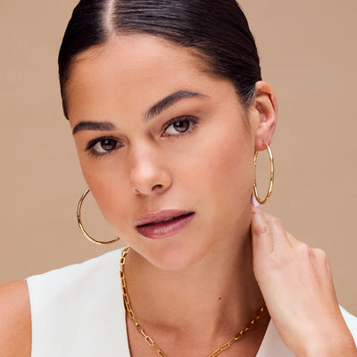 Polished Molten Large Hoop Earrings