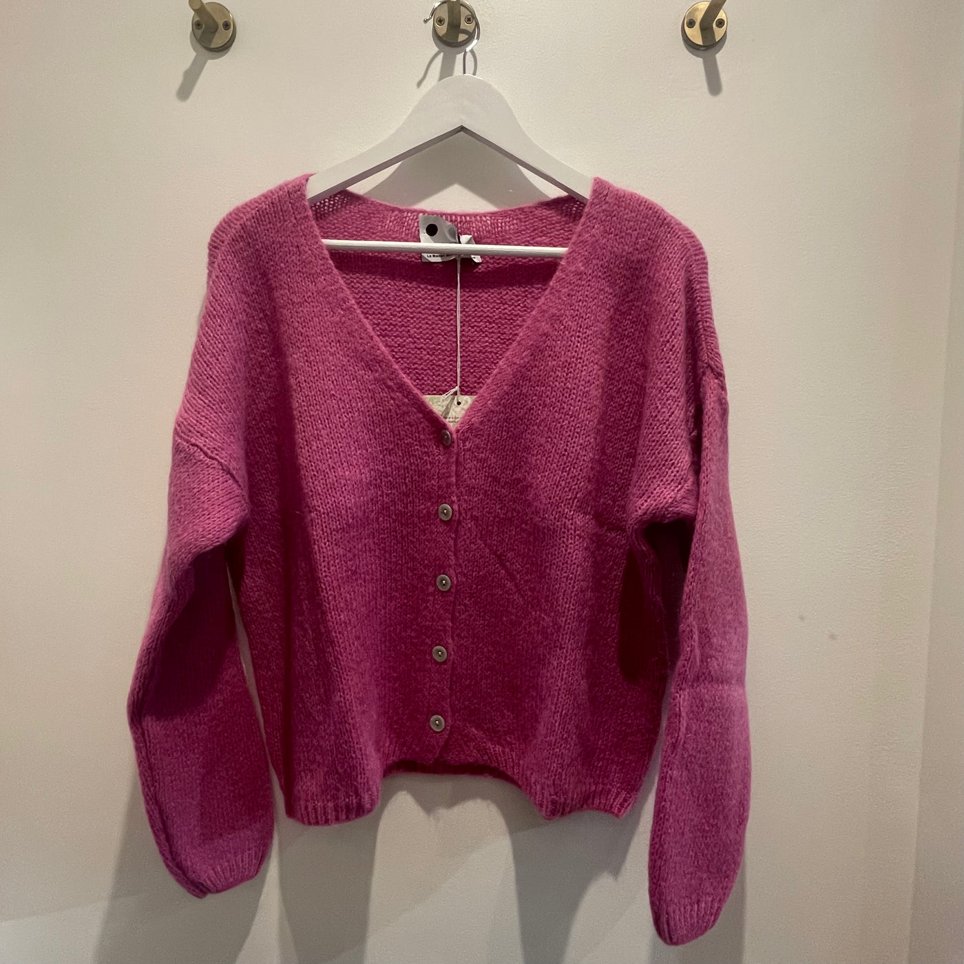 Mohair Cardigan - Berry