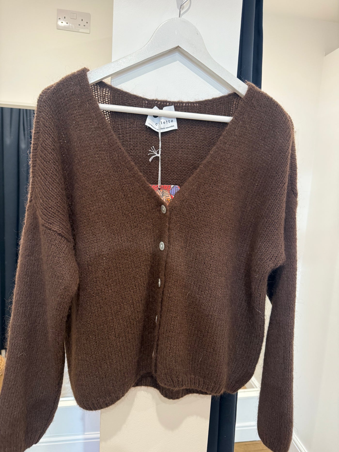 Mohair Cardigan - Chocolate