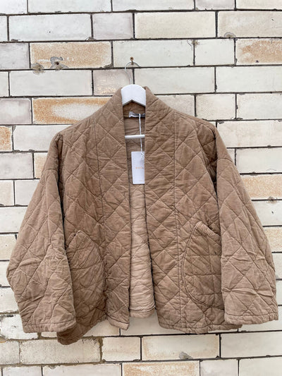 Camel Quilted Jacket