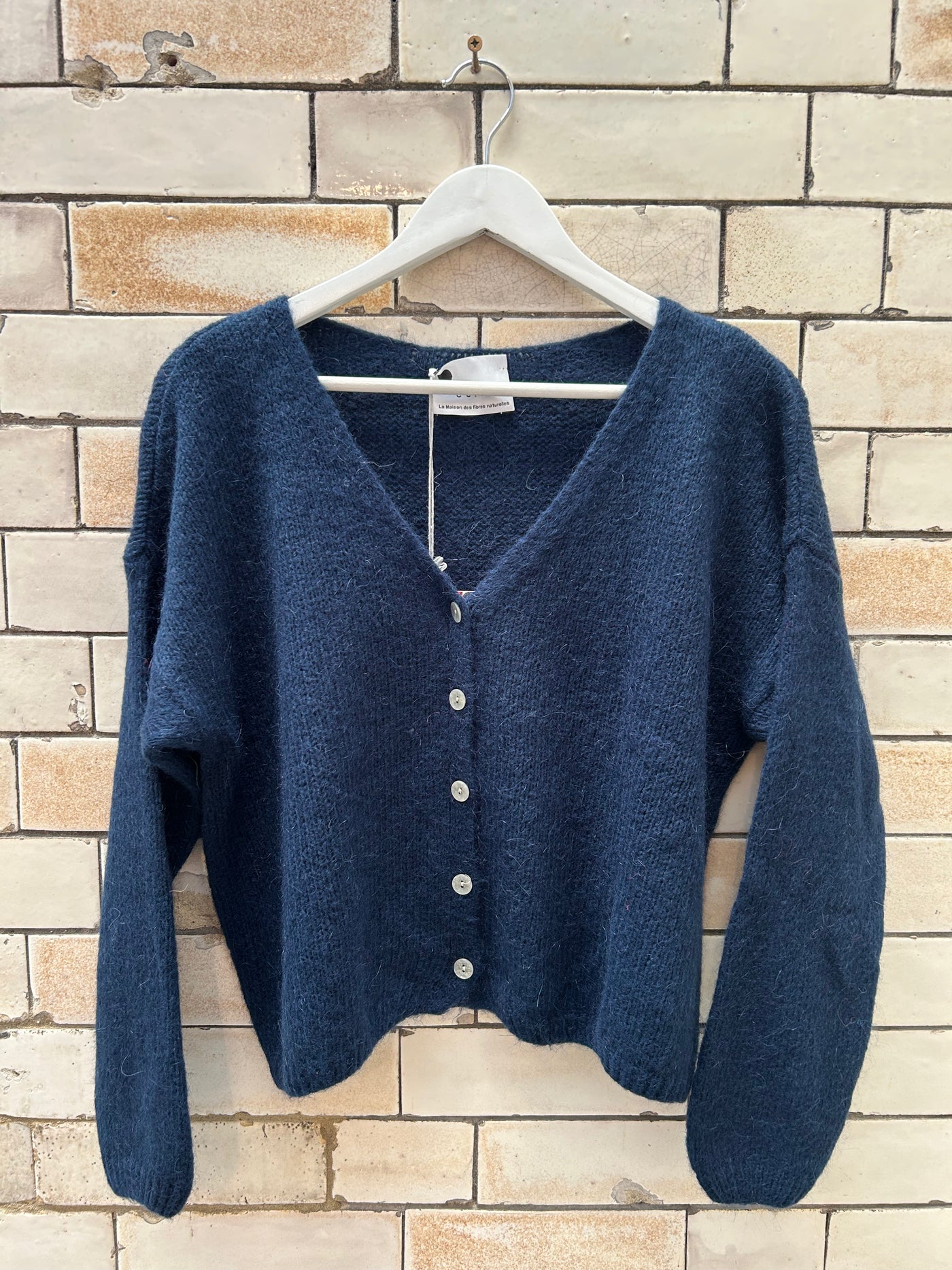 Mohair Cardigan - Navy