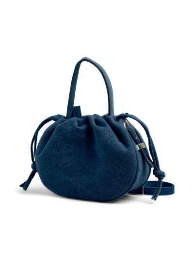 PcBalloon Bag Dark Blue Denim Silver