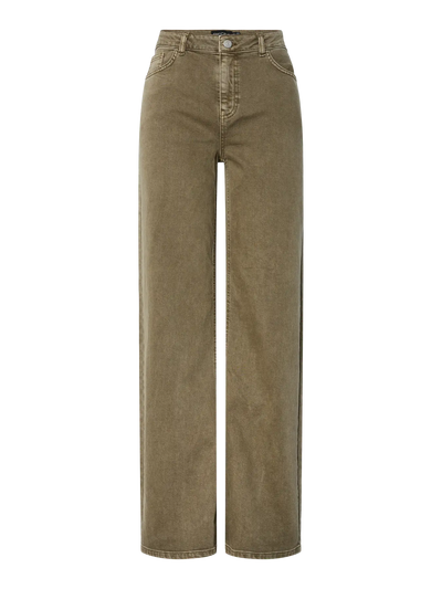 PcSilke Wide Coloured Jeans Olive