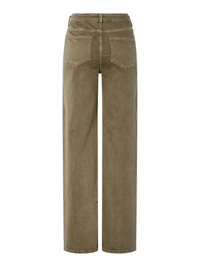 PcSilke Wide Coloured Jeans Olive