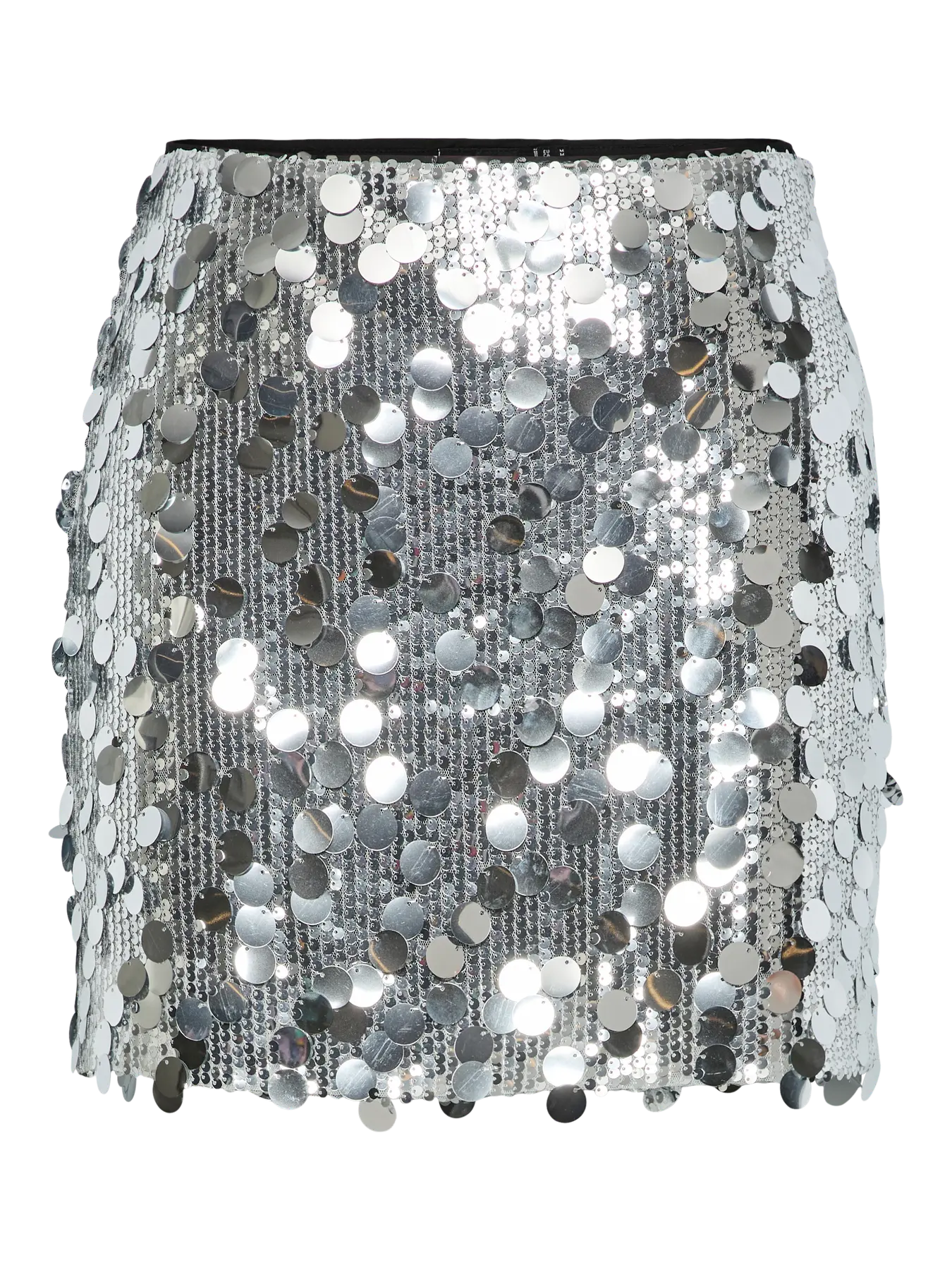 PcMalou Sequin Skirt Silver