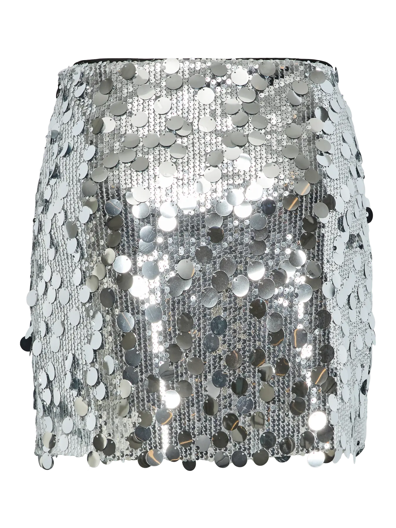 PcMalou Sequin Skirt Silver