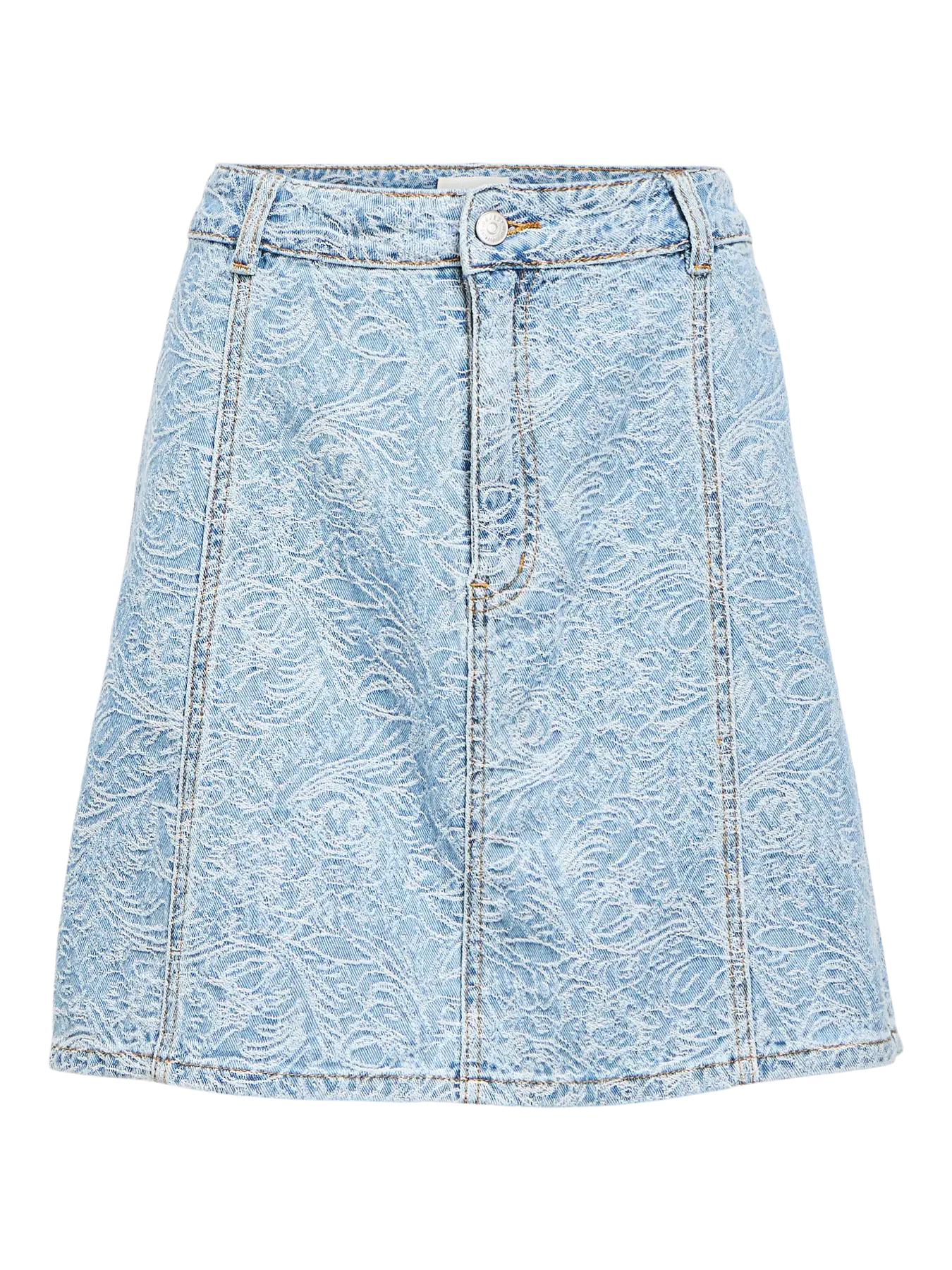 ObjMirwa Short Denim Skirt Light Blue