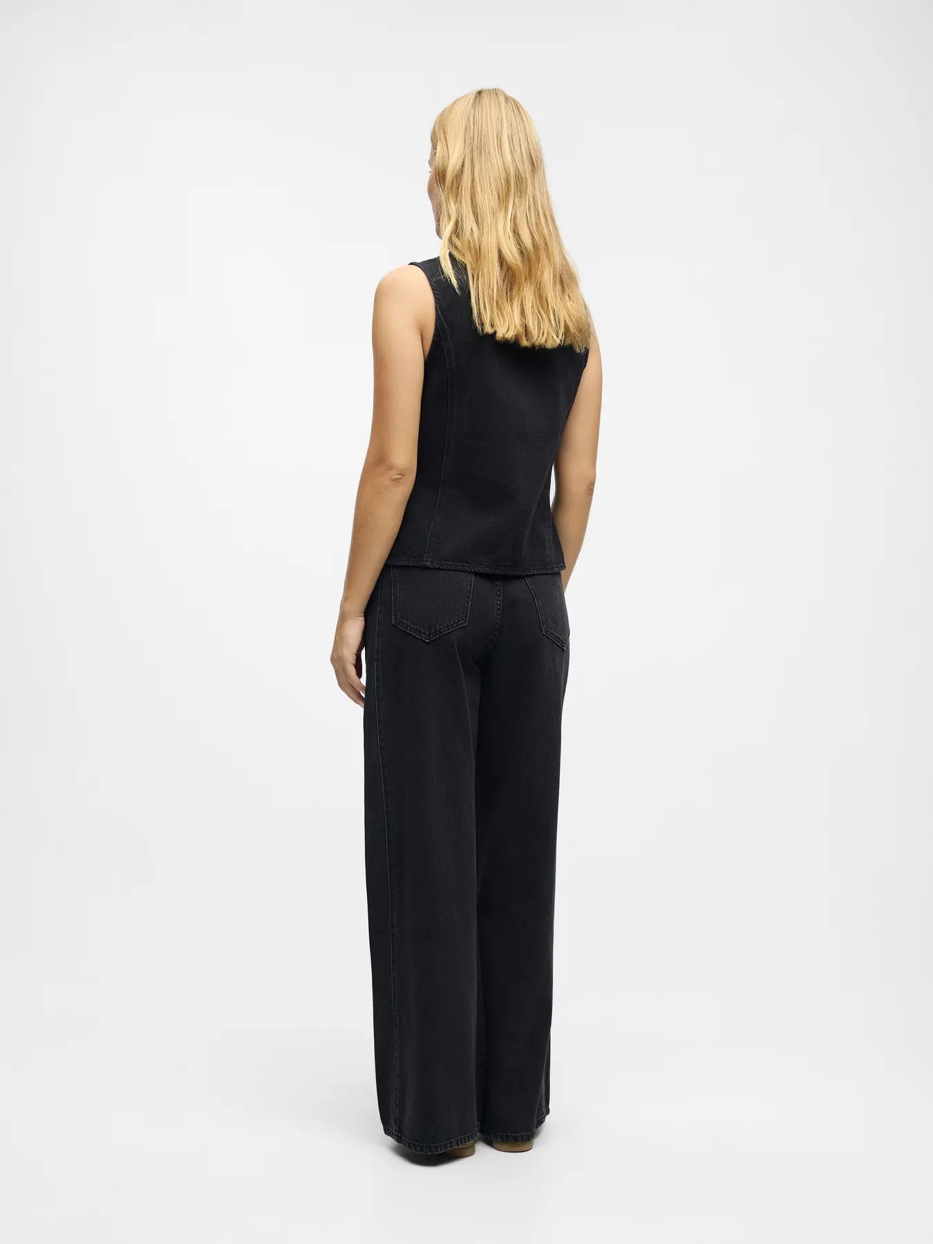ObjMoji Zarafine Wide Jeans Black