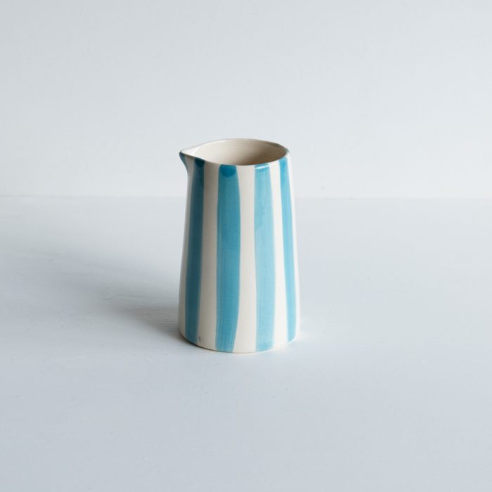 Turquoise Striped Creamer